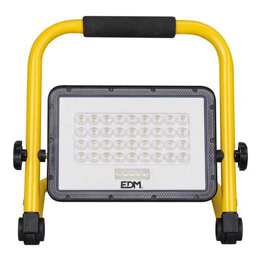 Foco Proyector Led Solar De Trabajo + Panel Solar, 4000 Lm, 6.400 K, Luz Fría, Ip65