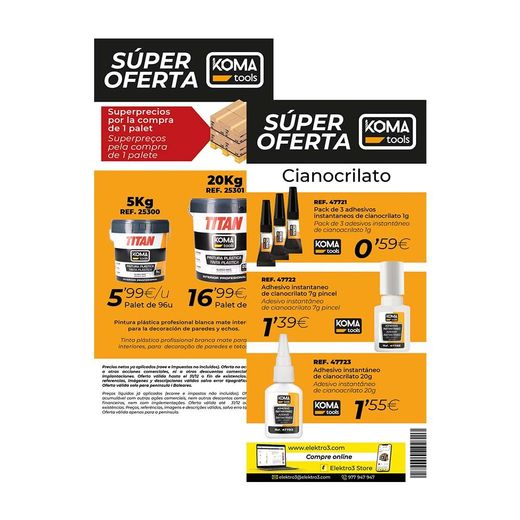 Folleto Promocional Pintura + Cianocrilato