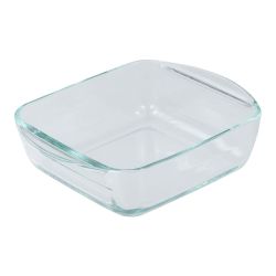 Fuente Cuadrada De Vidrio De Borosilicato, Para Horno, Experto, 1 L, 19,7 X 16,8 X 5,6 Cm