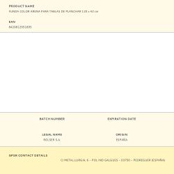 Funda Color Arena Para Tablas De Planchar 120 X 42 Cm