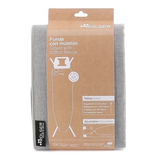 Funda Color Plomo Para Tablas De Planchar 120 X 42 Cm