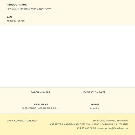 Funda Enfriadora Para Vino Y Cava