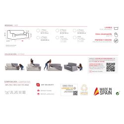 Funda Teide Marfil Elástica Para Sofa 1 Plaza Belmarti