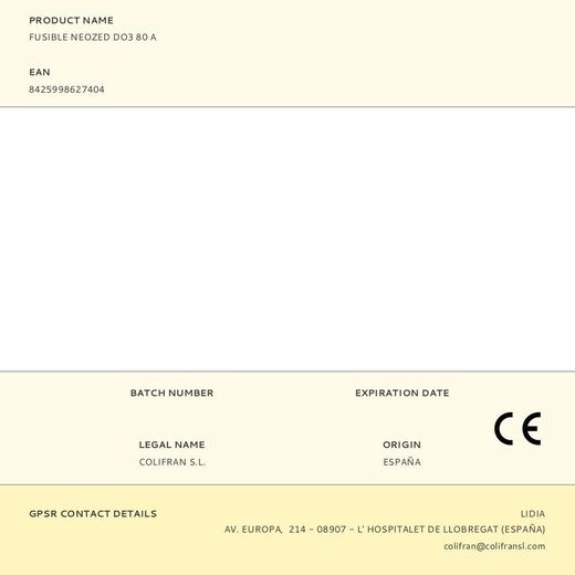 Fusible Neozed D03 80 A