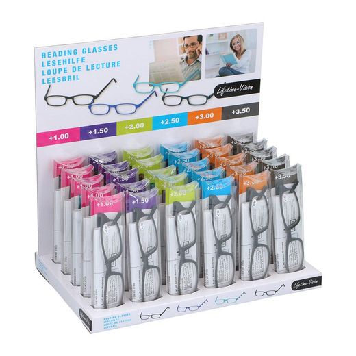 Gafas De Lectura Visión, Colores Surtidos, Expositor De 30 Uds