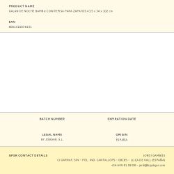 Galan De Noche Bambu Con Repisa Para Zapatos 43,5 X 34 X 102 Cm