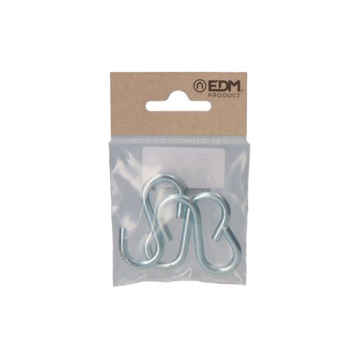 Gancho En Forma De S 50 Mm  Zincado, 3 Uds