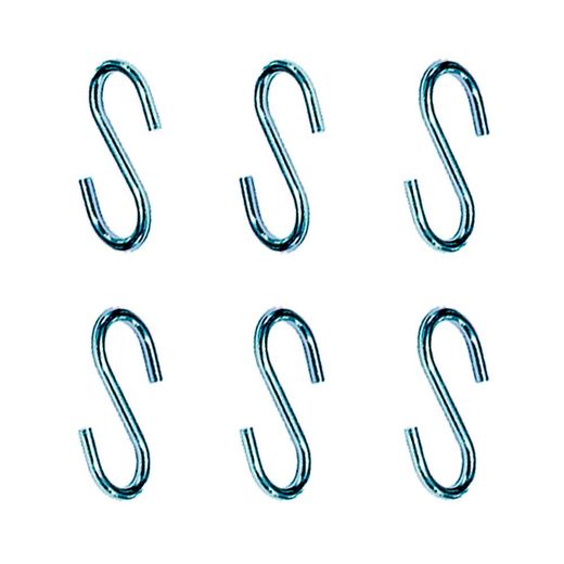 Gancho En Forma De S Cg23, 2,7 X 30 Mm, Zincado, Blister 6 Uds