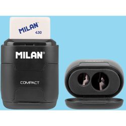 Goma Con Afilalápices Negro Compactserie Especial Shadow + 2 Gomas