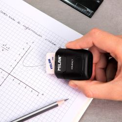 Goma Con Afilalápices Negro Compactserie Especial Shadow + 2 Gomas