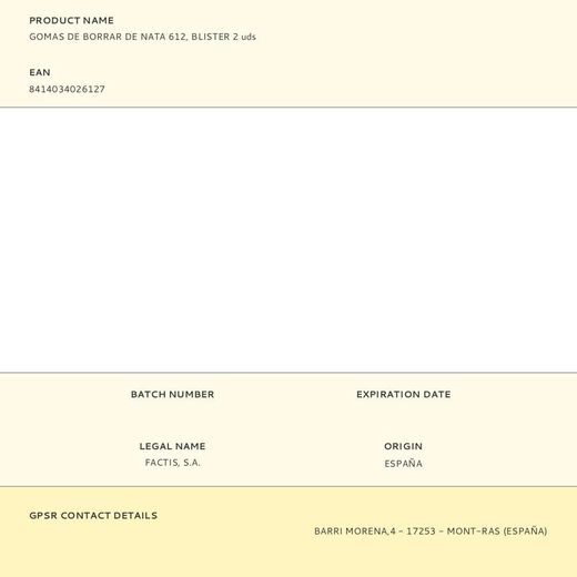 Gomas De Borrar De Nata 612, Blister 2 Uds
