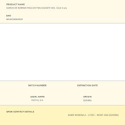 Gomas De Borrar Miga De Pan Gigante 403, Caja 3 Uds