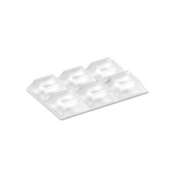 Gota Autoadhesiva Protectora 20,5X20,5X7,6Mm (Blister 6 Unid.) Inofixcolgador Sobrepuerta Blanco Blister  Inofix