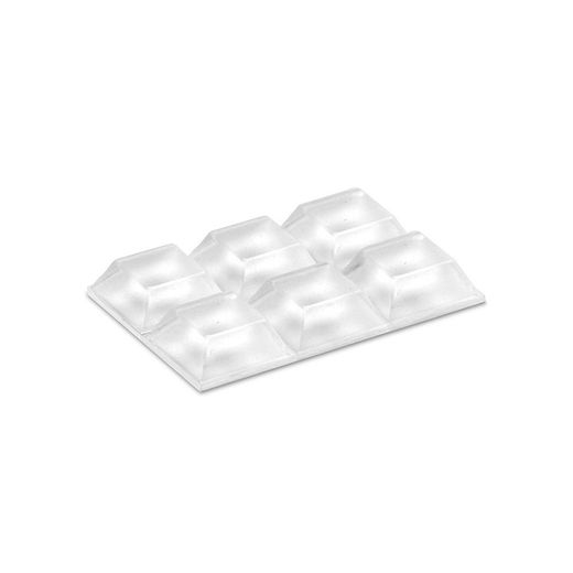 Gota Autoadhesiva Protectora 20,5X20,5X7,6Mm (Blister 6 Unid.) Inofixcolgador Sobrepuerta Blanco Blister  Inofix