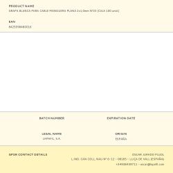 Grapa Para Cable Manguera Plana 2 X 1,0 Mm N°03, Blanca, Caja 100 Uds