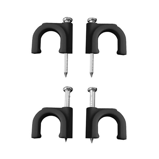 Grapa Para Cable Manguera Tubular 2 X 2,5 Mm N°08, Negra, Caja 100 Uds