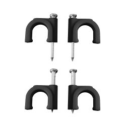 Grapa Para Cable Manguera Tubular 2 X 6,0 Mm N°10, Negra, Caja 100 Uds