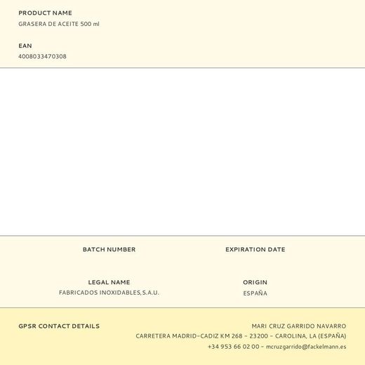 Grasera De Aceite 500 Ml