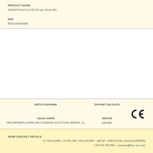 Guante Multi Latex 10 Uds Talla M/L