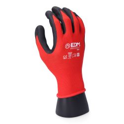 Guante Nailon / Licra Palma Nitrilo Foam Para Mecánica, T-09
