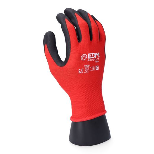 Guante Nailon / Licra Palma Nitrilo Foam Para Mecánica, T-09