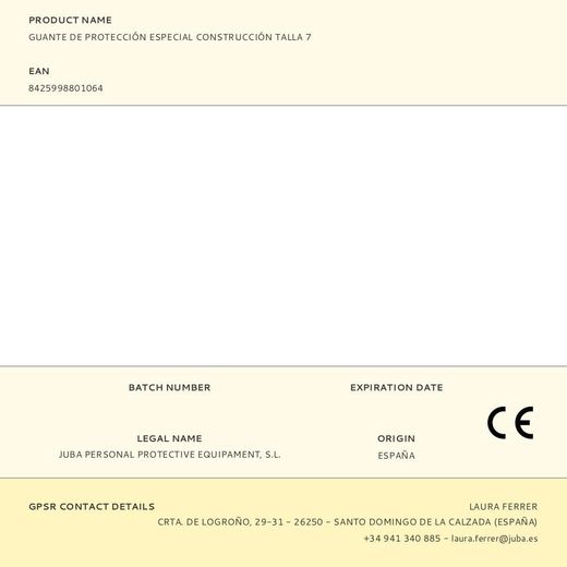 Guante Poliéster Con Palma Latex Para Construcción, T-07