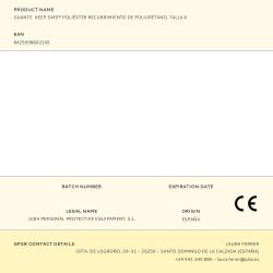 Guante Poliéster Con Palma Poliuretano, Keep Safe®, Negro, T-06