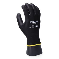 Guante Poliéster Con Palma Poliuretano Para Jardín Agricultura, T-10