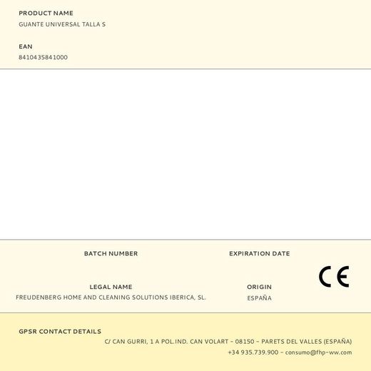 Guante Universal Talla S