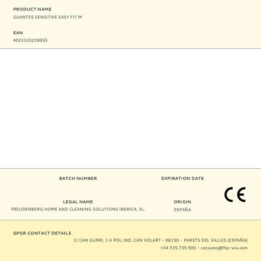 Guantes Sensitive Easy Fit M