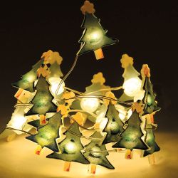 Guirnalda A Pilas, Función Fija, Uso Interior, Motivos Navideños, 20 Leds Decorativos, 1,05 M Modelos Variados