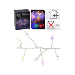 Guirnalda A Pilas, Función Fija, Uso Interior, Tipo Espino, Multicolor, 100 Leds, 1,50 M