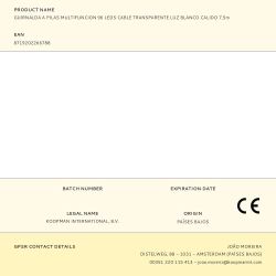 Guirnalda A Pilas, Multifunción, Uso Exterior, Blanco Cálido, Cable Transparente, 96 Leds, 7,50 M