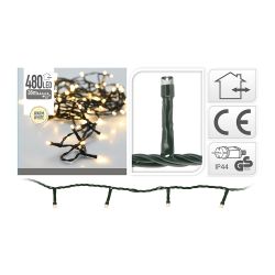 Guirnalda Con Función Fija, Uso Exterior, Blanco Cálido, 480 Leds, 36 M