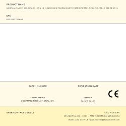 Guirnalda Led Solar 480 Leds 13 Funciones Parpadeante Exterior Multicolor Cable Verde 20 M