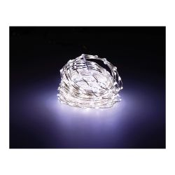 Guirnalda Micro Led Extra Dense 567 Leds Luz Fria Parpadeante Cable Plata 14 M