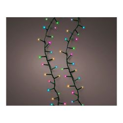 Guirnalda Multifunción, Uso Exterior, Led Compact, Multicolor Pastel, Cable Verde, 500 Leds, 16 M