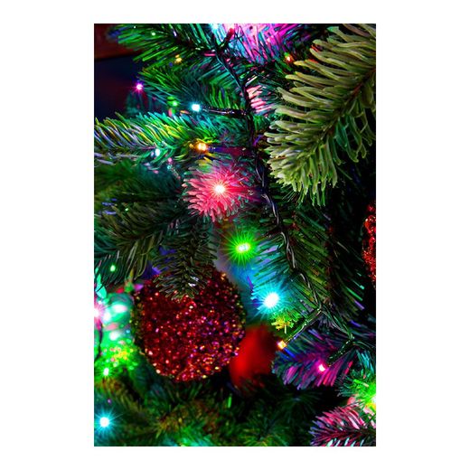 Guirnalda Multifunción, Uso Exterior, Led Compact, Multicolor Pastel, Cable Verde, 500 Leds, 16 M