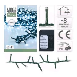 Guirnalda Multifunción, Uso Exterior, Tipo Espino, Luz Fría, 400 Leds, 8 M