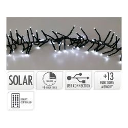 Guirnalda Solar Recargable, 768 Leds, Multifunción, Luz Fría, Exterior, 5,6 M