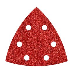 Hojas De Lijar Adhesivas De Corindón Perforadas, 95 Mm, Grano 120 Delta, 5 Uds