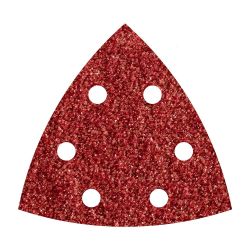 Hojas De Lijar Adhesivas De Corindón Perforadas, 95 Mm, Grano 80 Delta, 5 Uds