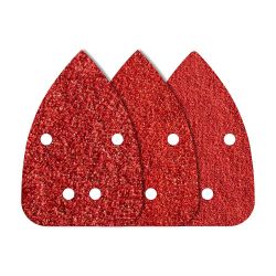 Hojas De Lijar Adhesivas De Corindón Perforadas, 96 X 136 Mm, Grano 80/120/240, 10 Uds