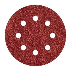 Hojas De Lijar Adhesivas De Corindón Perforadas, Ø125 Mm, Grano 120, 5 Uds