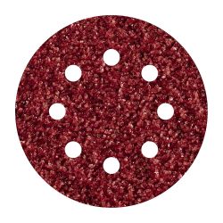 Hojas De Lijar Adhesivas De Corindón Perforadas, Ø125 Mm, Grano 40, 5 Uds