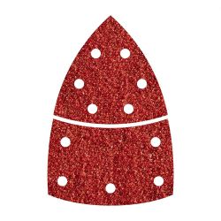 Hojas De Lijar Adhesivas De Corindón Perforadas Triangular, Grano 120, 10 Uds