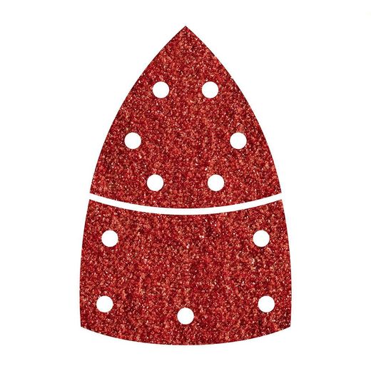 Hojas De Lijar Adhesivas De Corindón Perforadas Triangular, Grano 120, 10 Uds