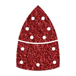 Hojas De Lijar Adhesivas De Corindón Perforadas Triangular, Grano 60, 10 Uds