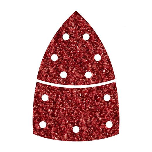 Hojas De Lijar Adhesivas De Corindón Perforadas Triangular, Grano 60, 10 Uds