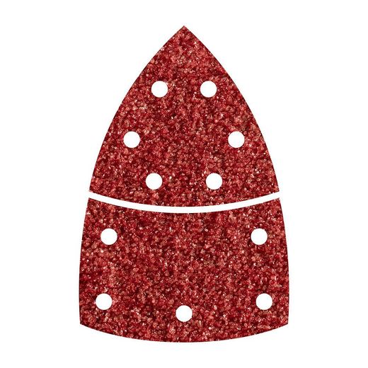 Hojas De Lijar Adhesivas De Corindón Perforadas Triangular, Grano 80, 10 Uds